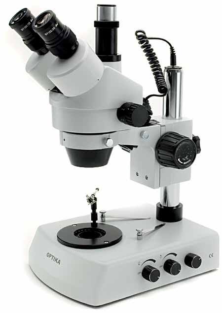 Binocular stereo zoom microscope type szm1-ld for transmitted and reflected light examinations