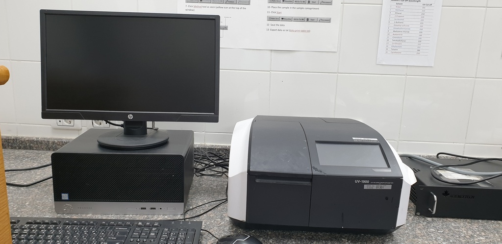 Uv-vis spectrophotometer (uv 1900)