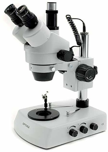 Binocular stereo zoom microscope type szm1-ld for transmitted and reflected light examinations